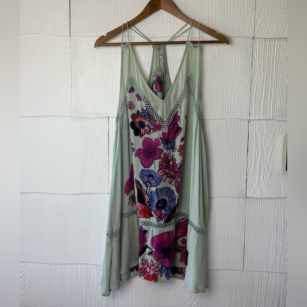 Free People Floral Print Women Dress womens small